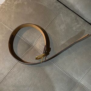 Levi's Brown Leather Belt with Gold Buckle